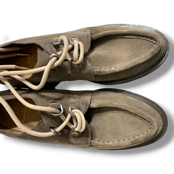 NWOB SAM EDELMAN Monna Lace up Lug Sole Loafer in desert olive, sz 7 - Picture 7 of 15